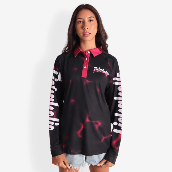 Fishaholic Long Sleeve Polo