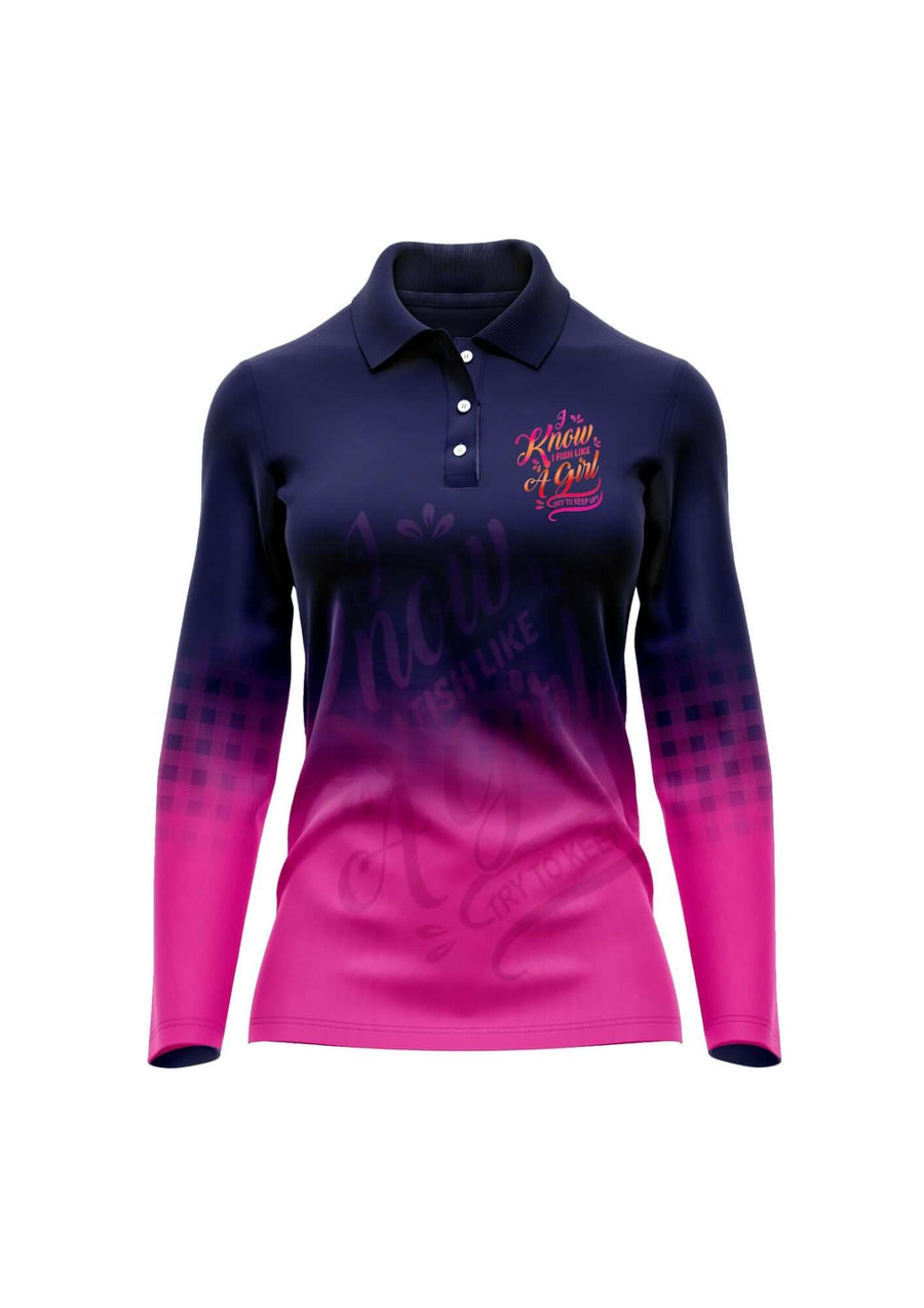 Like a Girl Plaid Youth Polo
