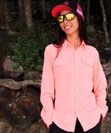 Bushman Elite - Pink Long Sleeve Polo