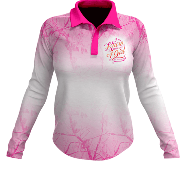 Fish Like A Girl Long Sleeve Polo