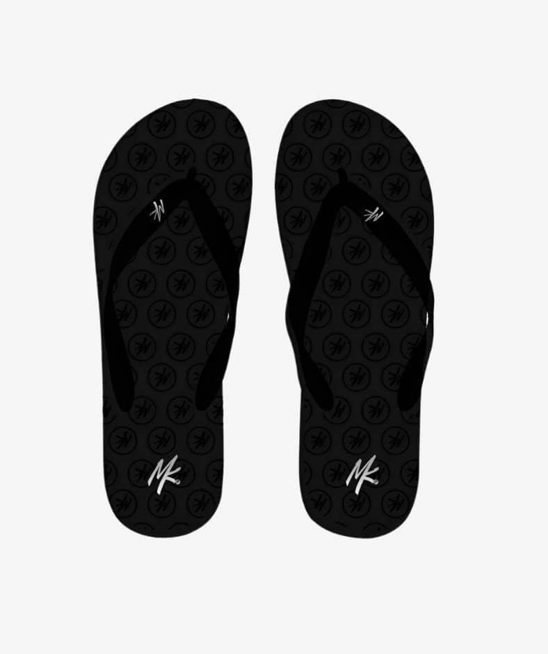 Ladies Mad Keen Black thongs - Mad Keen Fishing 